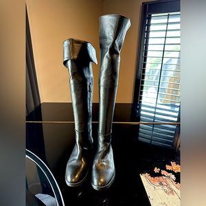 Charles David OTK Leather Black Boots